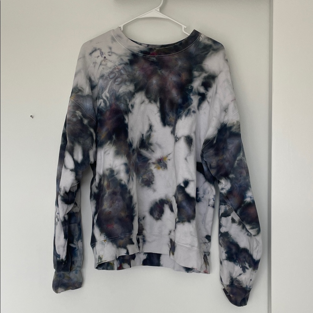 Hanes Tie-Dye Sweatshirt - Black and Gray